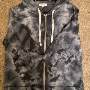 Womens colsie tie-dye zip up